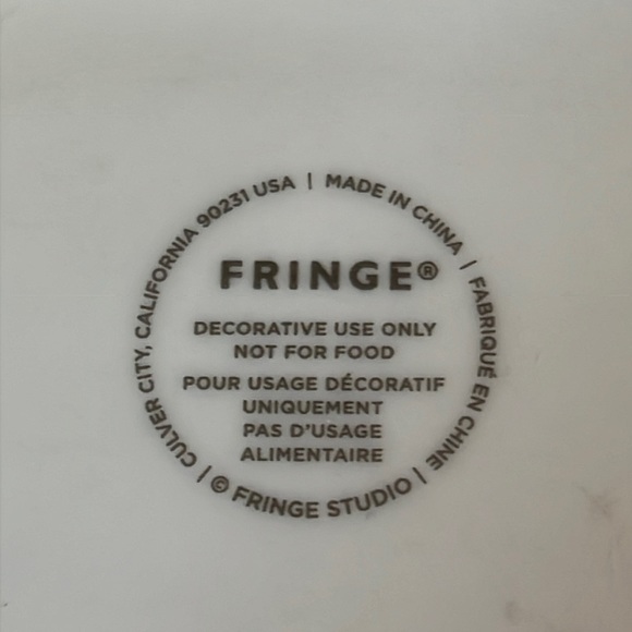 Valentine! “literally OBSESSED” gold metallic lettering on wht ceramic tray-NWT - Picture 5 of 7